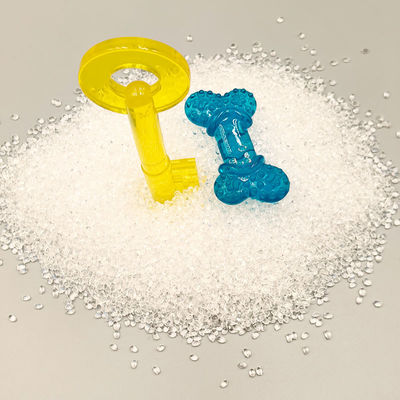 لعب حيوانات أليفة TPU عالية الشفافية الشفافية من حوالي 5-6 مم ، ريبوند جيد ، صلابة ممتازة