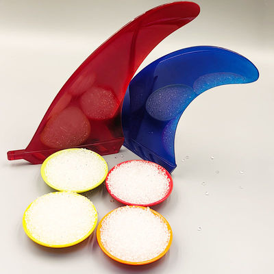 صلابة TPU عالية الشفافية 64D الشفافية حوالي 5-6 مم ، الارتداد الجيد ، الصلابة الممتازة